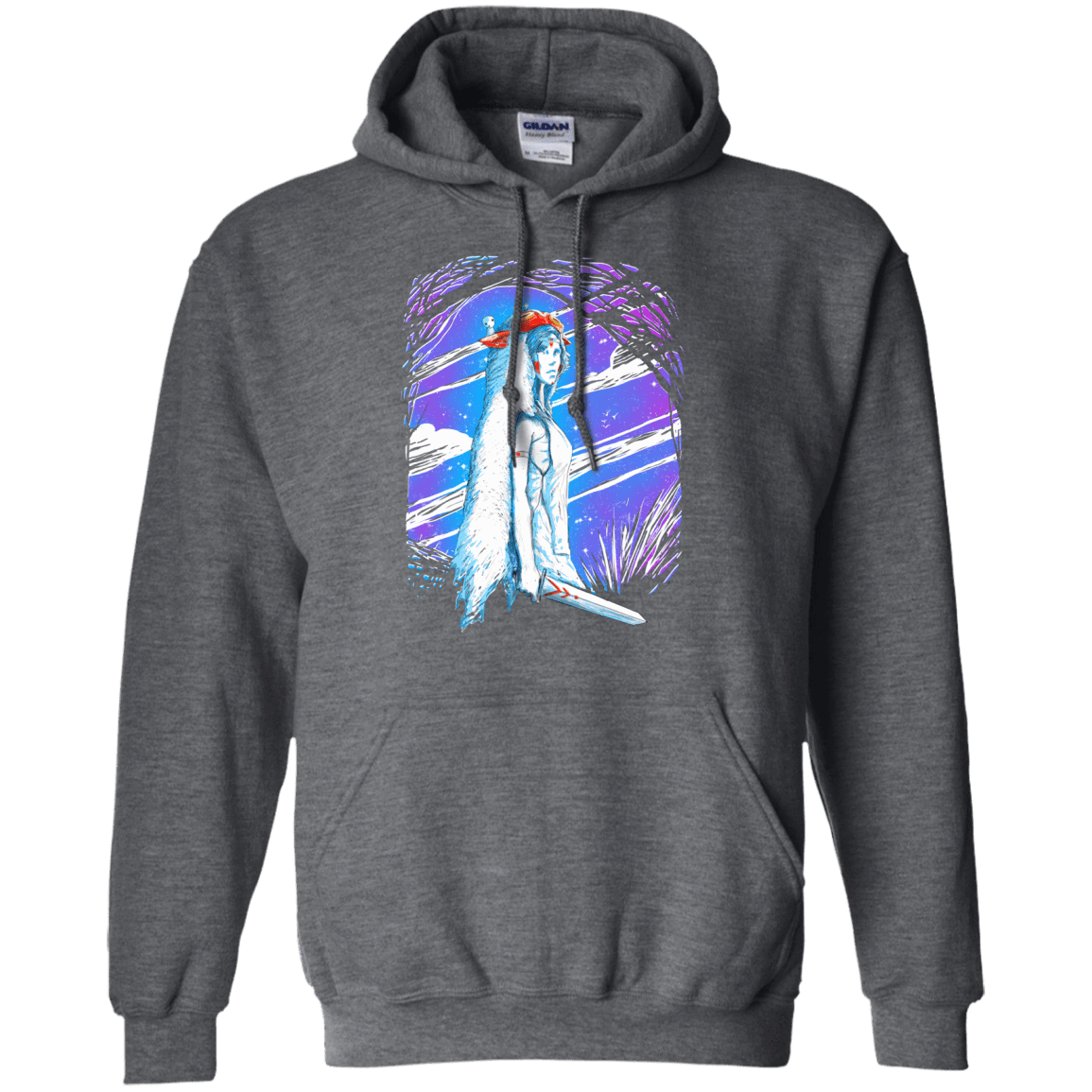 Sweatshirts Dark Heather / S Warrior Princess Pullover Hoodie