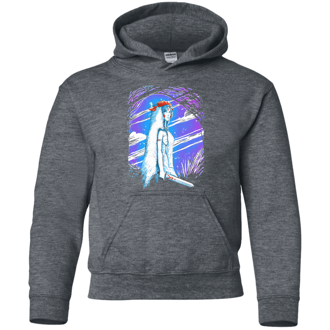 Sweatshirts Dark Heather / YS Warrior Princess Youth Hoodie