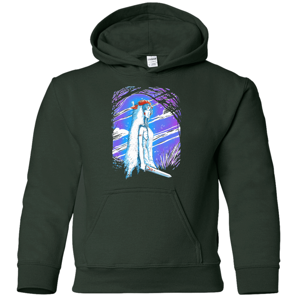 Sweatshirts Forest Green / YS Warrior Princess Youth Hoodie