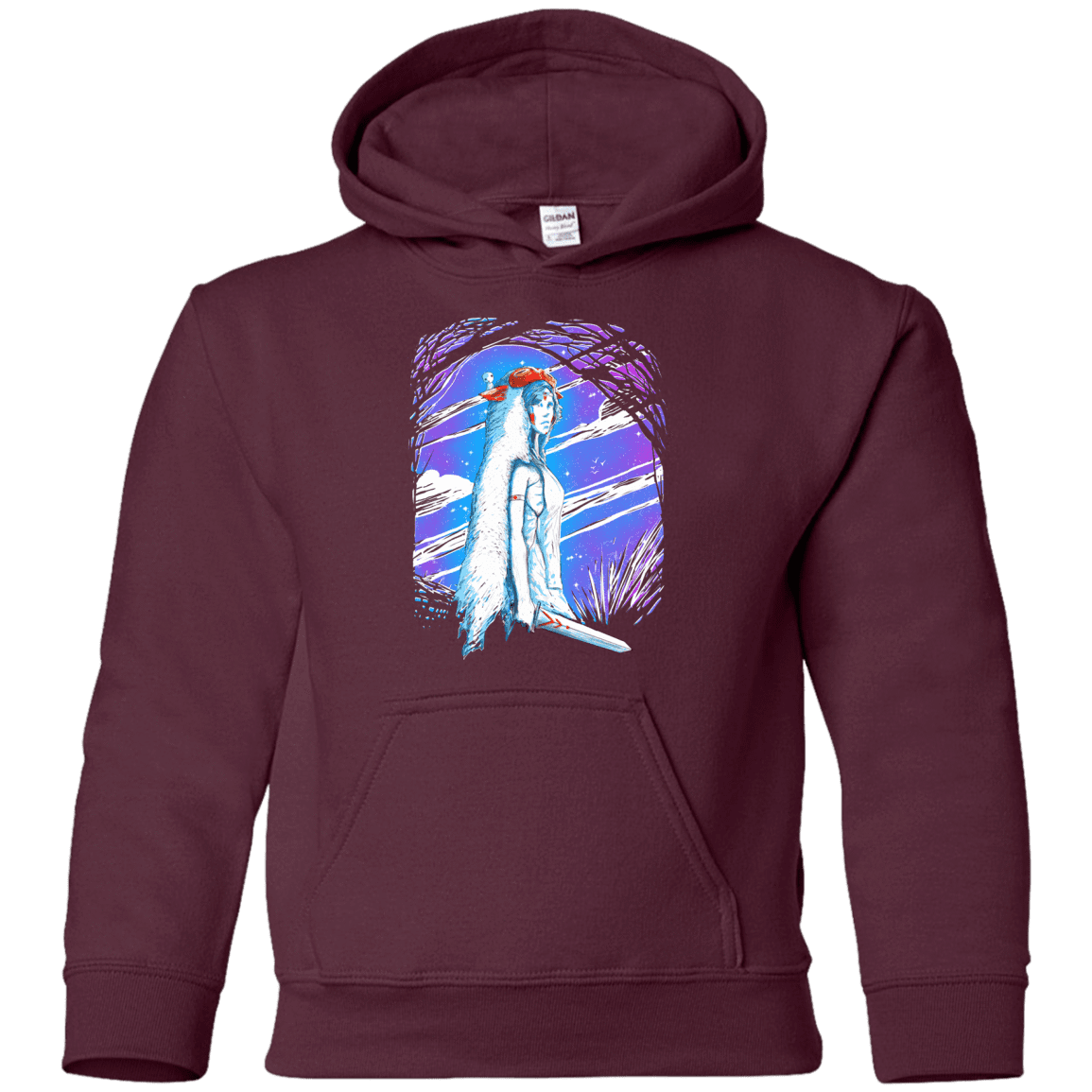 Sweatshirts Maroon / YS Warrior Princess Youth Hoodie