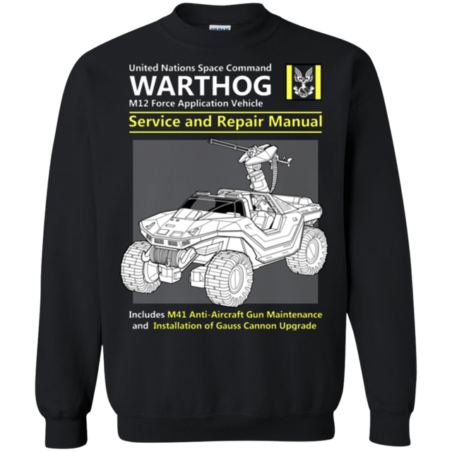 Sweatshirts Black / Small WARTHOG SERVICE AND REPAIR MANUAL Crewneck Sweatshirt