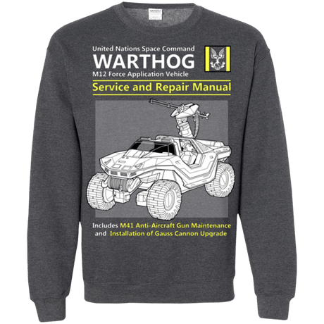 Sweatshirts Dark Heather / Small WARTHOG SERVICE AND REPAIR MANUAL Crewneck Sweatshirt
