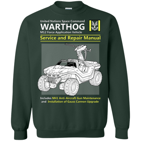 Sweatshirts Forest Green / Small WARTHOG SERVICE AND REPAIR MANUAL Crewneck Sweatshirt