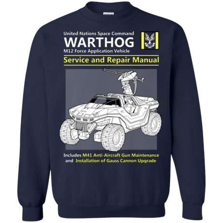 Sweatshirts Navy / Small WARTHOG SERVICE AND REPAIR MANUAL Crewneck Sweatshirt