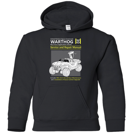 Sweatshirts Black / YS WARTHOG SERVICE AND REPAIR MANUAL Youth Hoodie