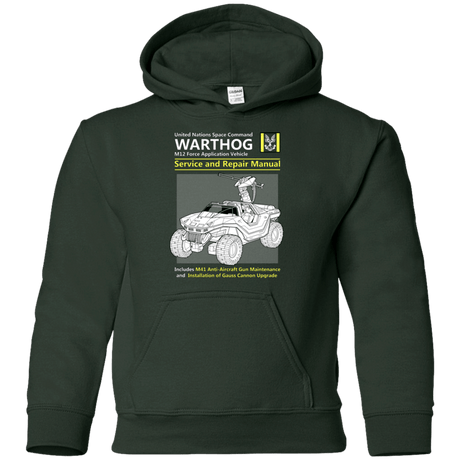 Sweatshirts Forest Green / YS WARTHOG SERVICE AND REPAIR MANUAL Youth Hoodie