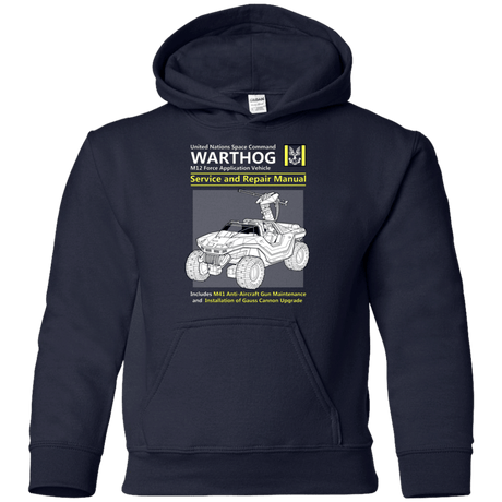 Sweatshirts Navy / YS WARTHOG SERVICE AND REPAIR MANUAL Youth Hoodie
