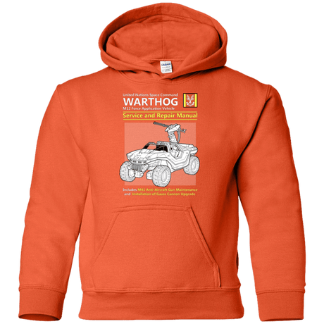 Sweatshirts Orange / YS WARTHOG SERVICE AND REPAIR MANUAL Youth Hoodie
