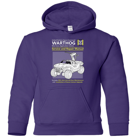 Sweatshirts Purple / YS WARTHOG SERVICE AND REPAIR MANUAL Youth Hoodie