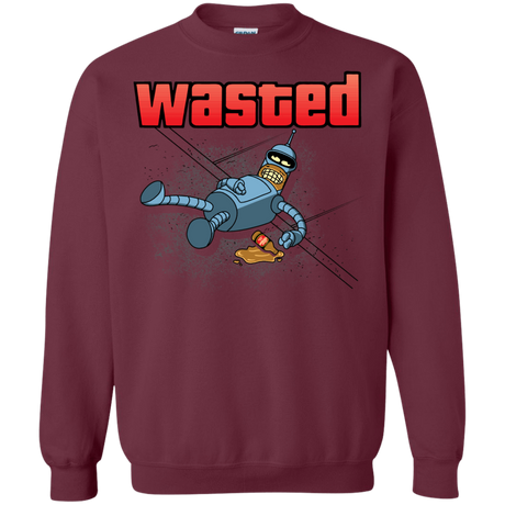 Sweatshirts Maroon / S Wasted Crewneck Sweatshirt