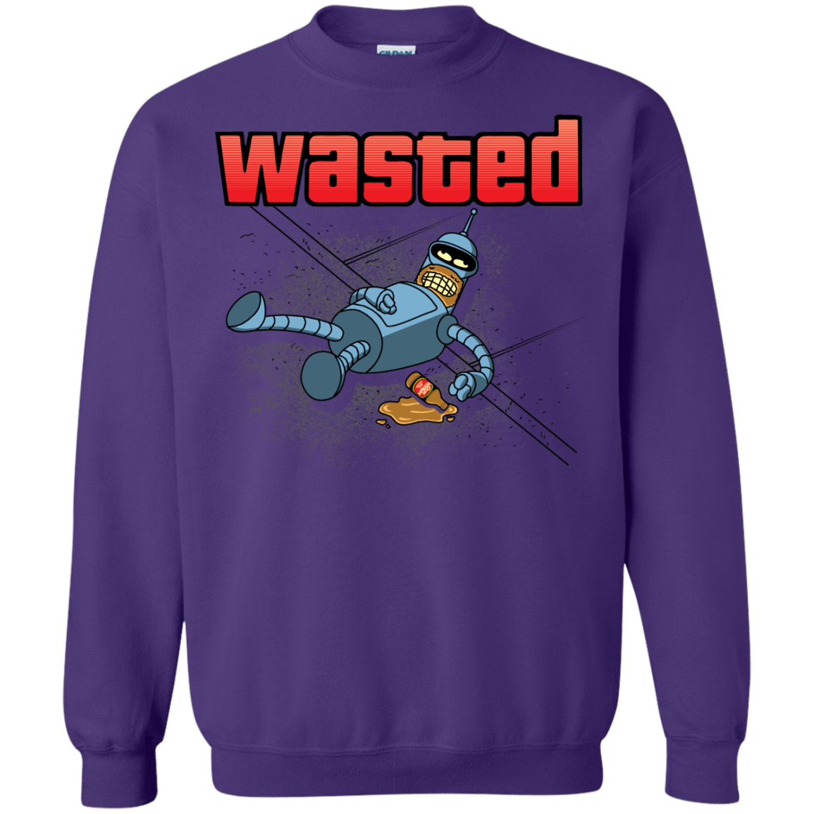 Sweatshirts Purple / S Wasted Crewneck Sweatshirt