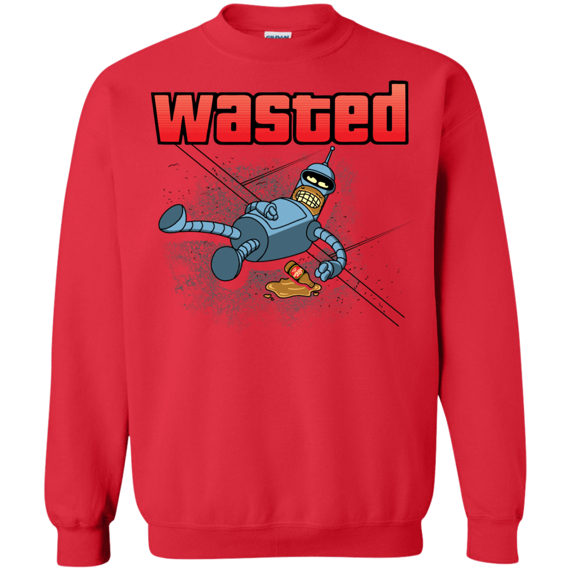 Sweatshirts Red / S Wasted Crewneck Sweatshirt