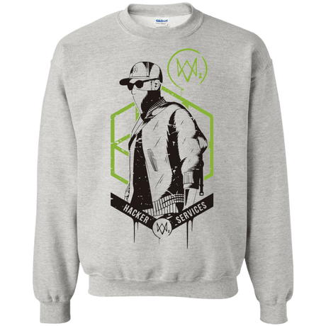 Sweatshirts Ash / Small Watch Dogs 2 Hacker Services Crewneck Sweatshirt