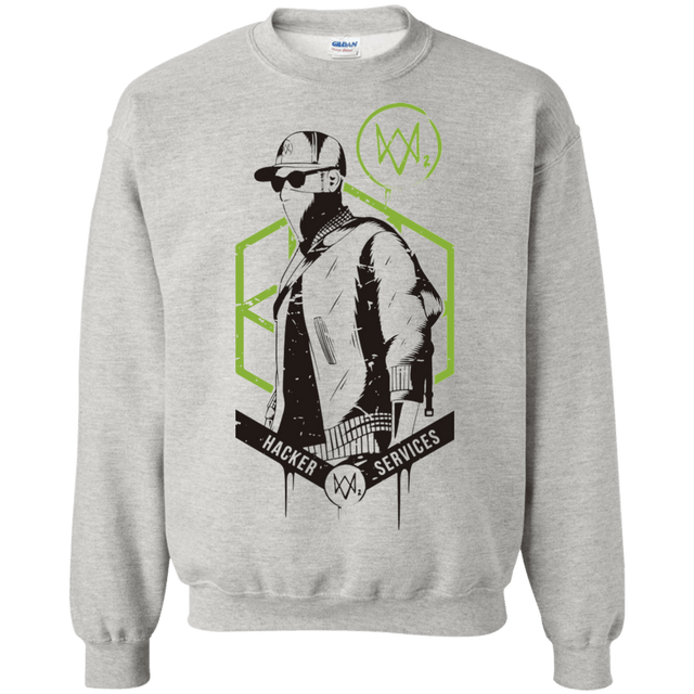 Sweatshirts Ash / Small Watch Dogs 2 Hacker Services Crewneck Sweatshirt