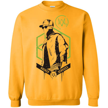 Sweatshirts Gold / Small Watch Dogs 2 Hacker Services Crewneck Sweatshirt