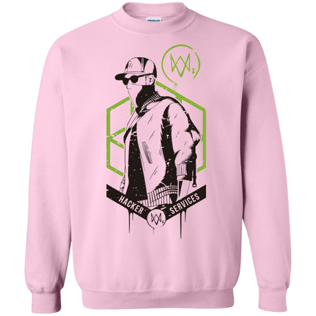 Sweatshirts Light Pink / Small Watch Dogs 2 Hacker Services Crewneck Sweatshirt