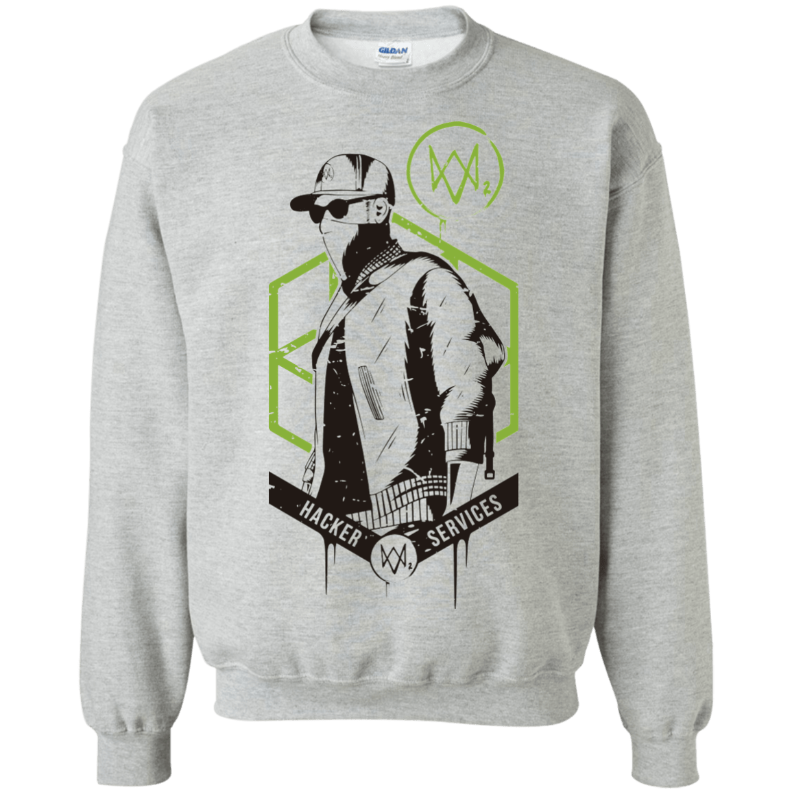 Sweatshirts Sport Grey / Small Watch Dogs 2 Hacker Services Crewneck Sweatshirt