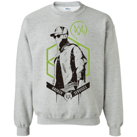 Sweatshirts Sport Grey / Small Watch Dogs 2 Hacker Services Crewneck Sweatshirt