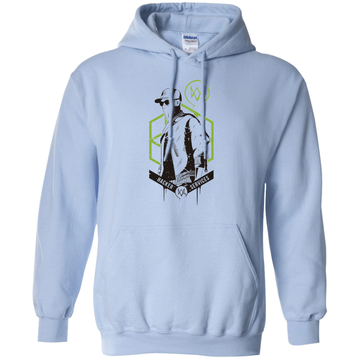 Sweatshirts Light Blue / Small Watch Dogs 2 Hacker Services Pullover Hoodie