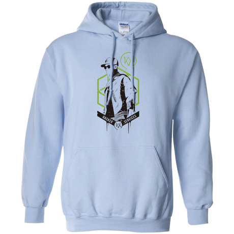 Sweatshirts Light Blue / Small Watch Dogs 2 Hacker Services Pullover Hoodie