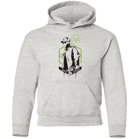 Sweatshirts Ash / YS Watch Dogs 2 Hacker Services Youth Hoodie