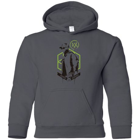 Sweatshirts Charcoal / YS Watch Dogs 2 Hacker Services Youth Hoodie
