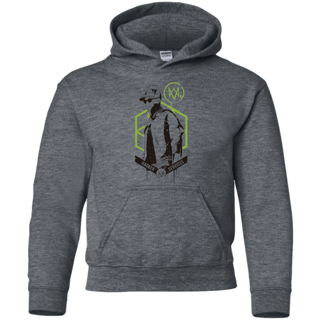Sweatshirts Dark Heather / YS Watch Dogs 2 Hacker Services Youth Hoodie