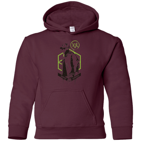 Sweatshirts Maroon / YS Watch Dogs 2 Hacker Services Youth Hoodie