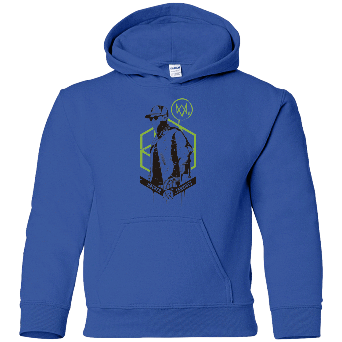 Sweatshirts Royal / YS Watch Dogs 2 Hacker Services Youth Hoodie