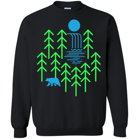 Sweatshirts Black / S Waterfall Lake Crewneck Sweatshirt