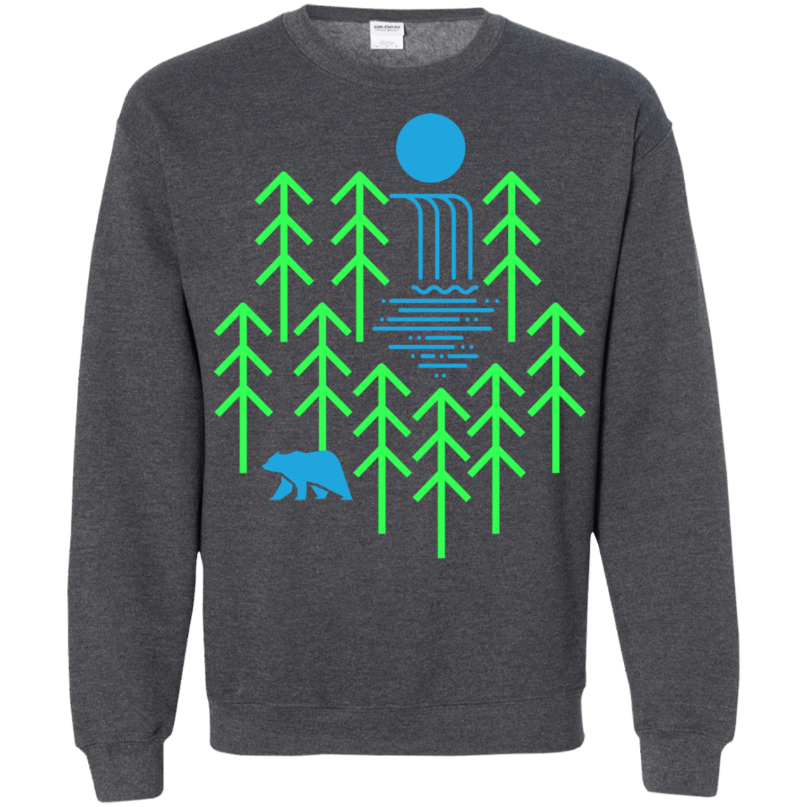 Sweatshirts Dark Heather / S Waterfall Lake Crewneck Sweatshirt