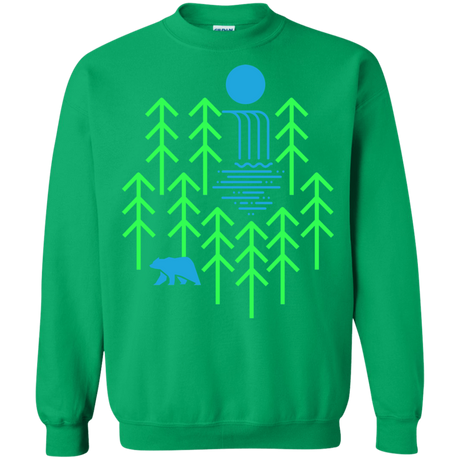 Sweatshirts Irish Green / S Waterfall Lake Crewneck Sweatshirt