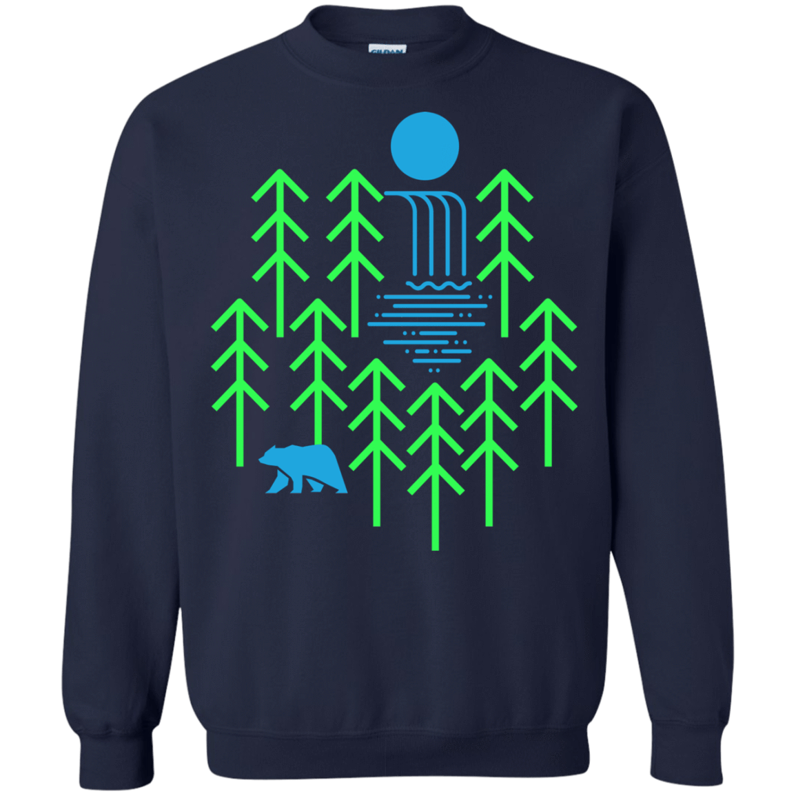 Sweatshirts Navy / S Waterfall Lake Crewneck Sweatshirt