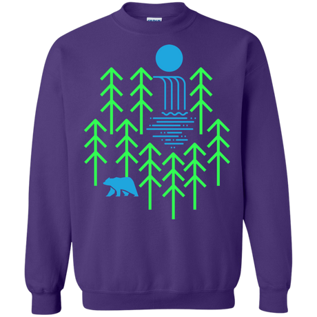 Sweatshirts Purple / S Waterfall Lake Crewneck Sweatshirt