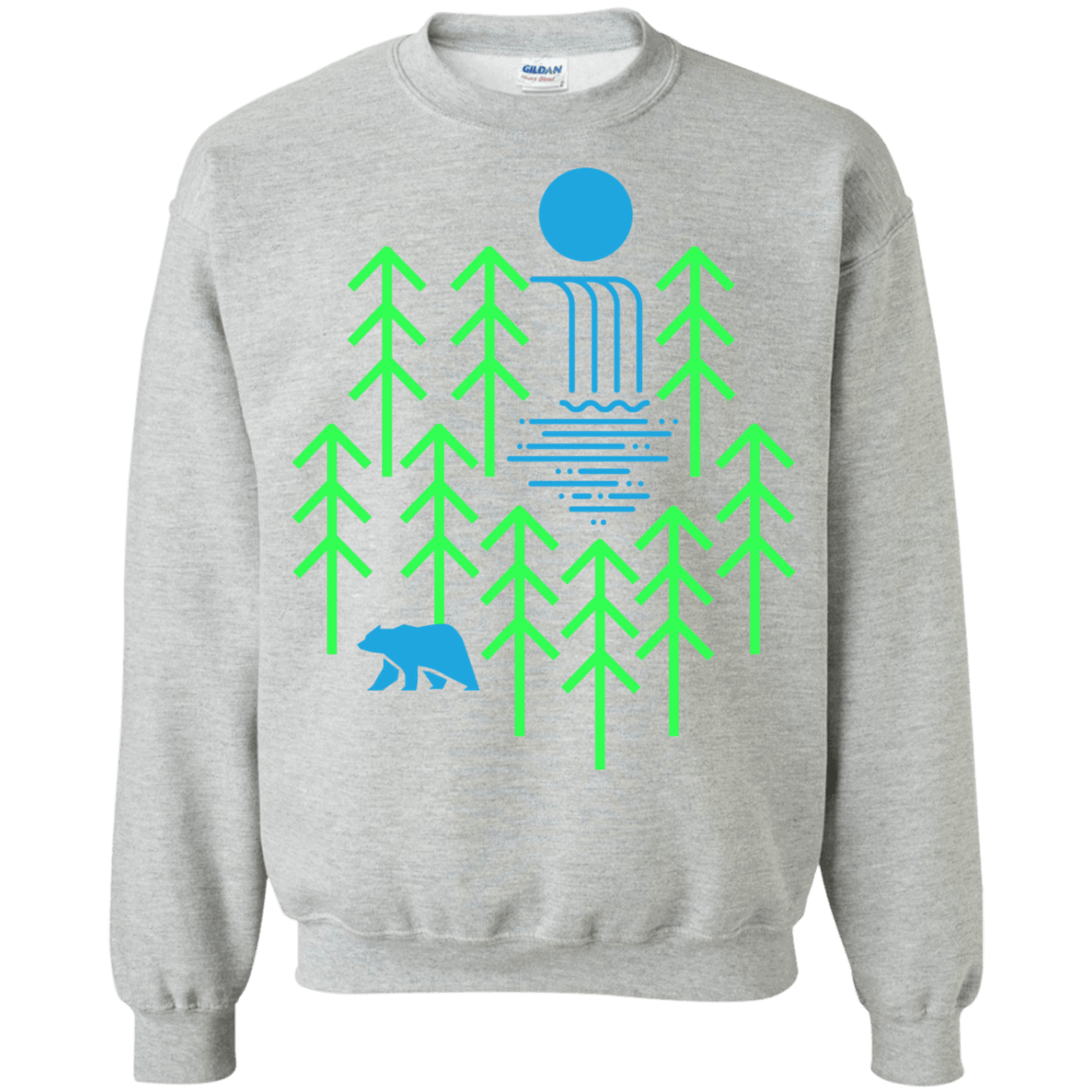 Sweatshirts Sport Grey / S Waterfall Lake Crewneck Sweatshirt