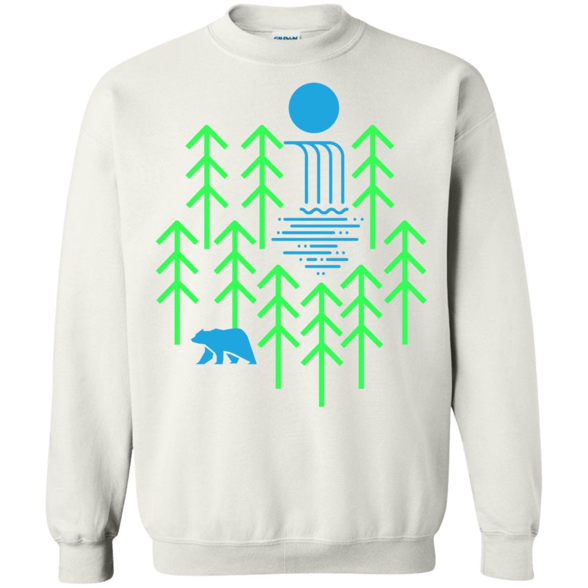 Sweatshirts White / S Waterfall Lake Crewneck Sweatshirt