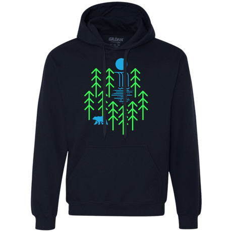 Sweatshirts Navy / S Waterfall Lake Premium Fleece Hoodie
