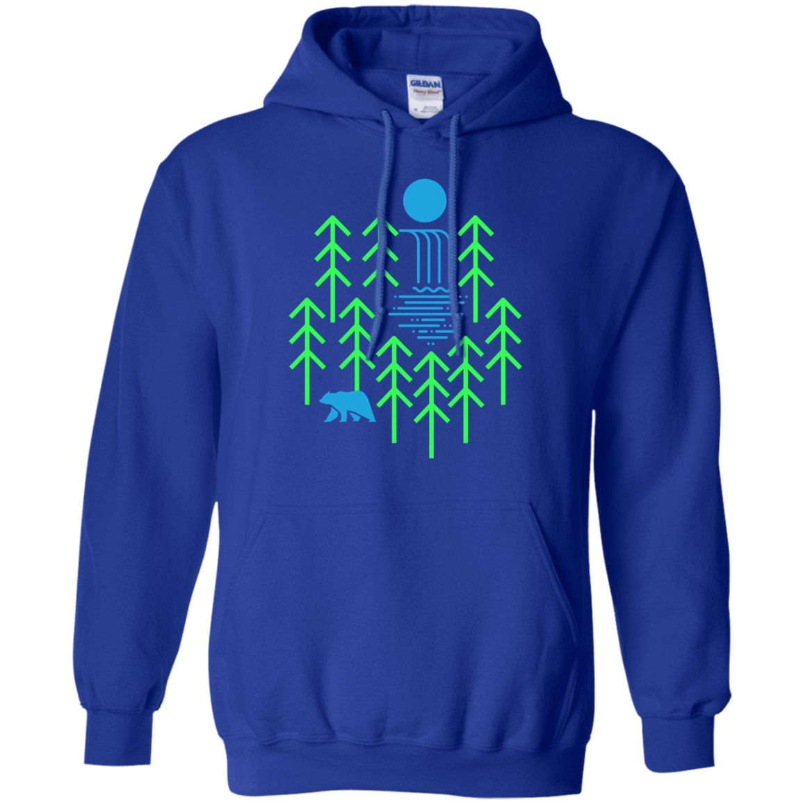 Sweatshirts Royal / S Waterfall Lake Pullover Hoodie
