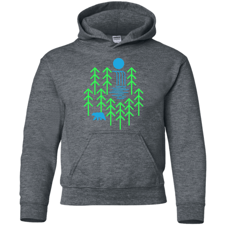 Sweatshirts Dark Heather / YS Waterfall Lake Youth Hoodie