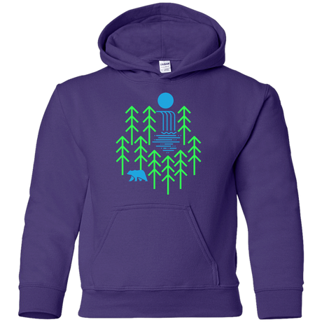Sweatshirts Purple / YS Waterfall Lake Youth Hoodie