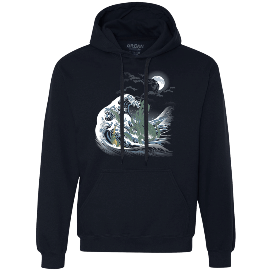 Sweatshirts Navy / Small Wave Of R'lyeh Premium Fleece Hoodie