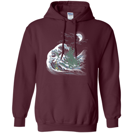 Sweatshirts Maroon / Small Wave Of R'lyeh Pullover Hoodie