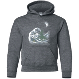 Sweatshirts Dark Heather / YS Wave Of R'lyeh Youth Hoodie