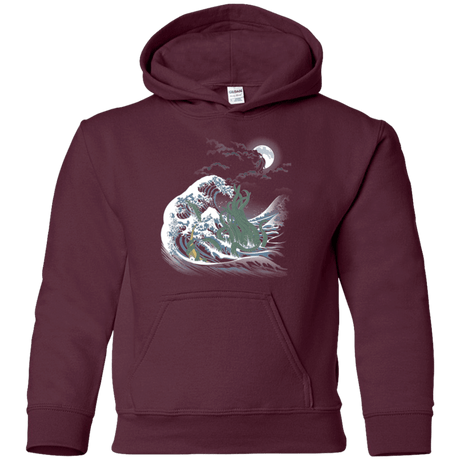 Sweatshirts Maroon / YS Wave Of R'lyeh Youth Hoodie