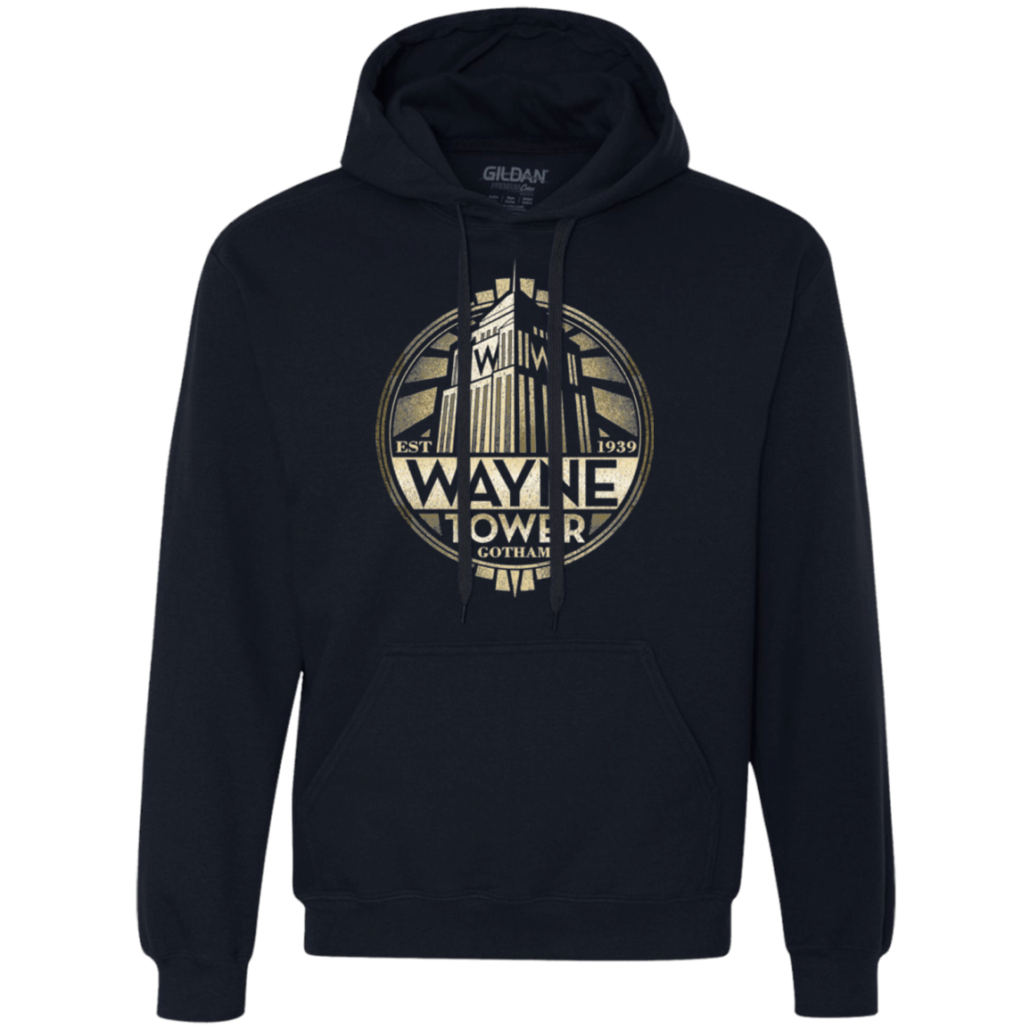 Sweatshirts Navy / Small Wayne Tower Premium Fleece Hoodie