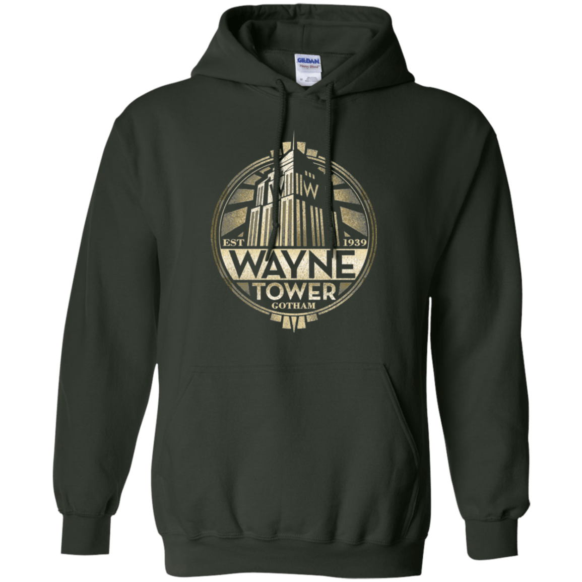 Sweatshirts Forest Green / Small Wayne Tower Pullover Hoodie