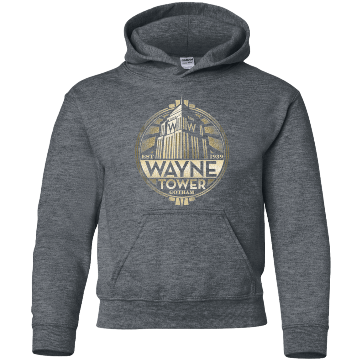 Sweatshirts Dark Heather / YS Wayne Tower Youth Hoodie