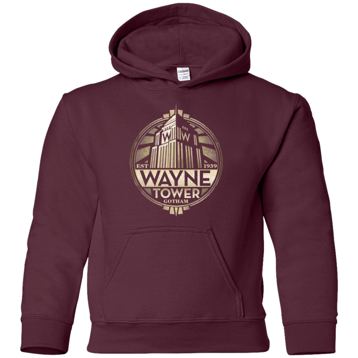 Sweatshirts Maroon / YS Wayne Tower Youth Hoodie
