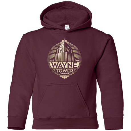 Sweatshirts Maroon / YS Wayne Tower Youth Hoodie