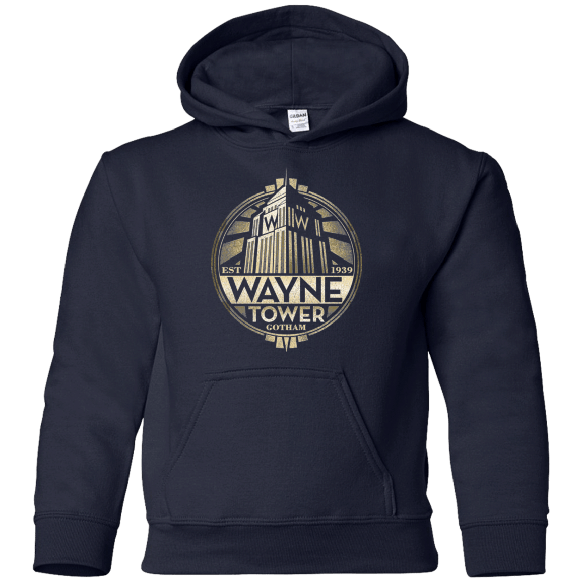 Sweatshirts Navy / YS Wayne Tower Youth Hoodie